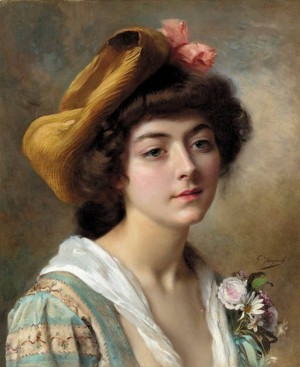 Beautiful girl with flowers